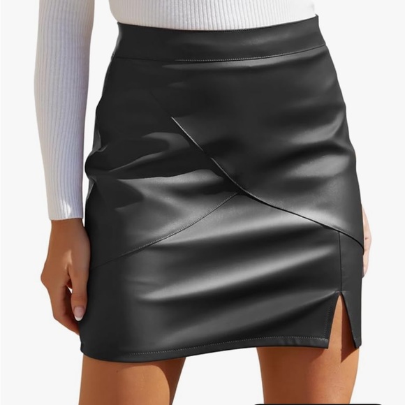 we1fit Dresses & Skirts - Nwt We1Fit Womens Fuax Leather Skirt High Waisted XL